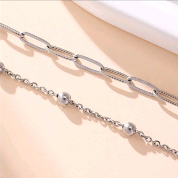 NEW Layered Paperclip Stainless Steel Bracelet - Picture 2 of 2